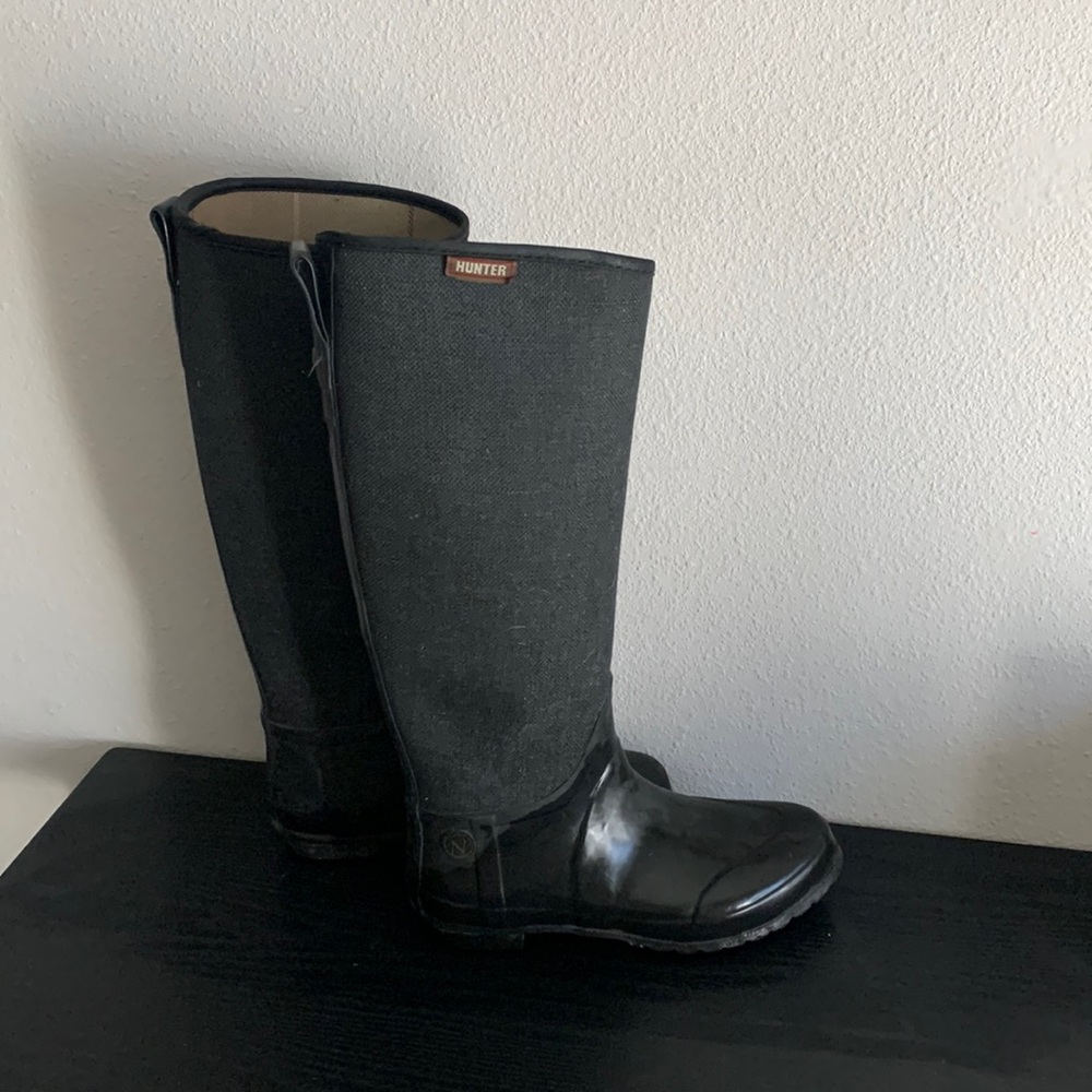 Hunter Lady N Canvas and Rubber Tall Boot